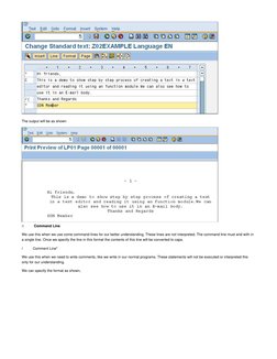 Creating Standard Text in SAP SO10 | PDF | Email | Command Line Interface