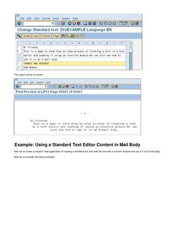 Creating Standard Text in SAP SO10 | PDF | Email | Command Line Interface