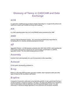CAD/CAM Terminology Glossary | PDF | Computer Aided Design | Operating ...