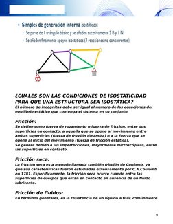 -F.I. UNACH -
¿CUALES SON LAS CONDICIONES DE ISOSTATICIDAD 
PARA QUE UNA ESTRUCTURA SEA ISOSTÁTICA? 
El número de incógnitas
