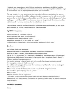 I found this page of questions on ABRSM forum in which past candidates of dipABRSM listed the 
questions they were asked in t