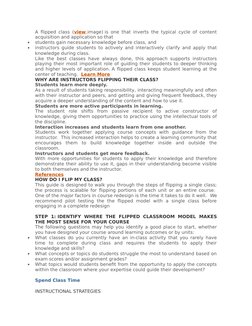 A flipped class (view
 
  image) is one that inverts the typical cycle of content
acquisition and application so that

stude