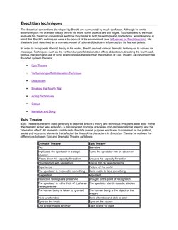 Brechtian Method Brechtian Theatre Techniques Explained | PDF | Theatre | Science