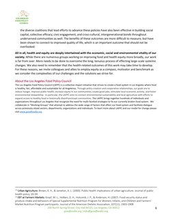 200 North Spring Street, City Hall M125, Los Angeles, CA 90012 
goodfoodla.org |info@goodfoodla.org 
6 
the diverse coaliti