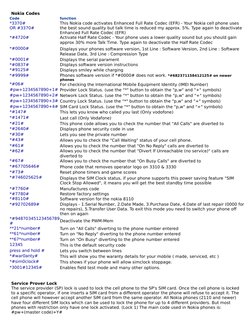 Nokia Unlock and Reset Codes Guide | PDF | Mobile Phones | Mobile ...