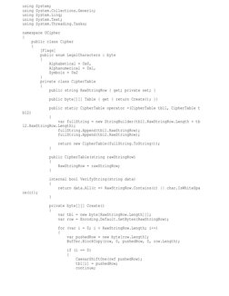 Vigenere Cipher Implementation in C# | PDF | Cipher | String (Computer ...