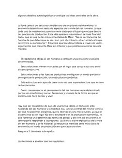 algunos detalles autobiográficos y anticipa las ideas centrales de la obra.
La idea central del texto es también uno de los p