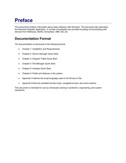 Preface 
 
This document contains information about data collection with Wavewin. The document also describes 
the Wavewin Di