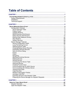 Table of Contents 
CHAPTER 1 ................................................................................................