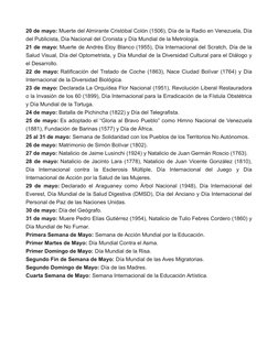 20 de mayo: Muerte del Almirante Cristóbal Colón (1506), Día de la Radio en Venezuela, Día
del Publicista, Día Nacional del C