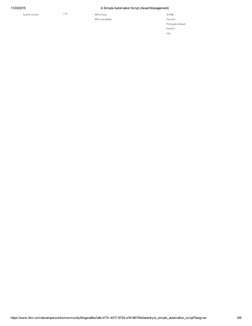 11/03/2015
A Simple Automation Script (Asset Management)
https://www.ibm.com/developerworks/community/blogs/a9ba1efe­b731­431