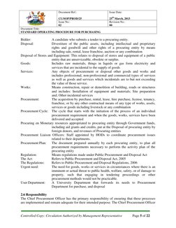 Document Ref.: 
Issue Date:  
CU/SOP/PROD/25 
25th March, 2013 
Issue No.: 
Revision No.: 
02 
00 
Document Title: 
STANDAR