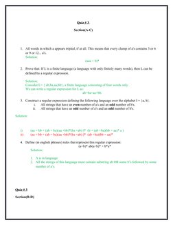 Regular Expression Quiz Solutions | PDF | String (Computer Science ...
