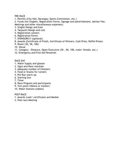 Fun Run Organization Guide | PDF