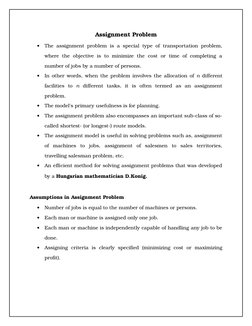 Understanding the Assignment Problem | PDF | Operations Research ...