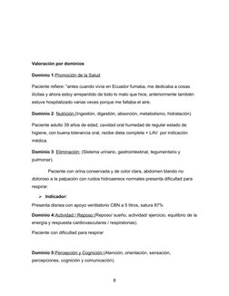 Valoración por dominios                                                                                          
Dominio 1:P