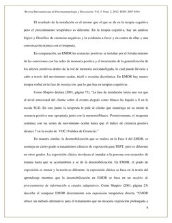 Revista Iberoamericana de Psicotraumatología y Disociación. Vol. 3. Num. 2, 2012. ISSN: 2007-8544 
 
6 
 
El resultado de la