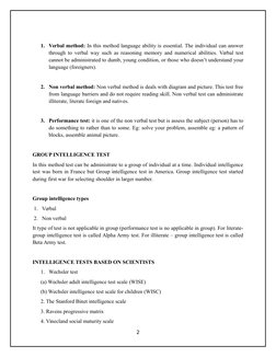 Overview of Intelligence Tests | PDF | Intelligence Quotient ...