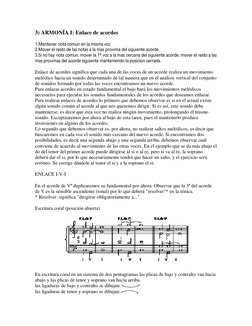 3) ARMONÍA I: Enlace de acordes  
1.Mantener nota comun en la misma voz 
2.Mover el resto de las notas a la mas proxima del s