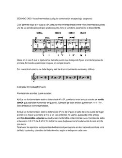 SEGUNDO CASO: Voces Intermedias (cualquier combinación excepto bajo y soprano) 
 
C) Se permite llegar a 8ª Justa o a 5ª Ju