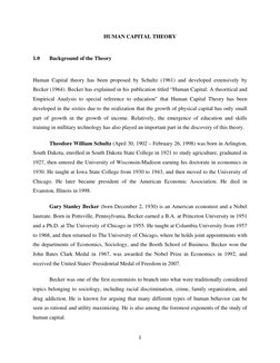 Human Capital Theory Overview | PDF | Human Capital | Capital (Economics)