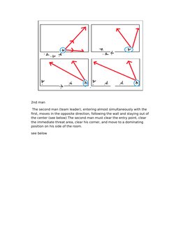 2nd man
 The second man (team leader), entering almost simultaneously with the 
first, moves in the opposite direction, follo