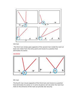 3rd man
 The third man simply goes opposite of the second man inside the room at
least one meter from the entry point and mov