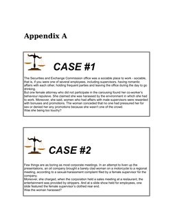 Appendix A
       CASE #1
The Securities and Exchange Commission office was a sociable place to work - sociable, 
that is, if