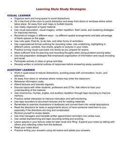 Learning Style Inventory Questionnaire | PDF | Learning Styles | Memory