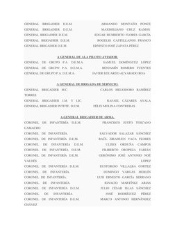 GENERAL 
BRIGADIER 
D.E.M.                                 
ARMANDO 
MONTAÑO 
PONCE 
GENERAL 
BRIGADIER 
D.E.M.