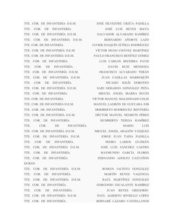TTE. COR. DE INFANTERÍA D.E.M.                         JOSÉ SILVESTRE URZÚA PADILLA 
TTE. 
COR. 
DE 
INFANTERÍA.