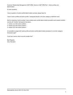 SAP CRM Action Profiles Explained | PDF | Customer Relationship ...