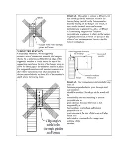 Detail A2 - This detail is similar to Detail A1 in 
that shrinkage in the beam can result in the 
bearing being carried by th