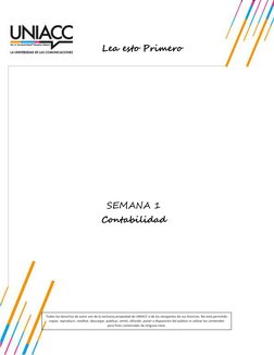 Lea esto primero. UNIACC, semana 1 
 
 
  
 
Todos los derechos de autor son de la exclusiva propiedad de UNIACC o de los