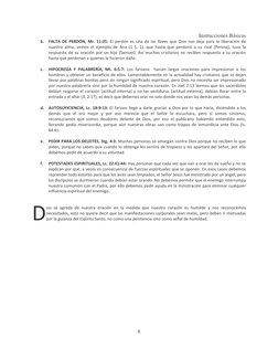 Instrucciones Básicas 
8 
 
b. FALTA DE PERDÓN, Mr. 11:25: El perdón es una de las llaves que Dios nos deja para la liberació