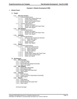 ProjectConnections.com Template 
 
Plan/Schedule Development:  Task ID & WBS 
Copyright 2000-2006 Emprend Inc/ ProjectConnect