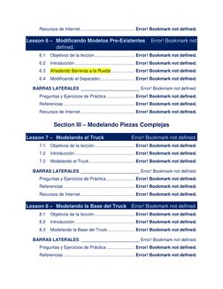 Recursos de Internet ............................................ Error! Bookmark not defined. 
Lesson 6 – Modificando Mode