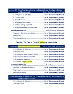 Lesson 11 – Interferencias, Cambios, Expansion y Configuraciones 
del Ensamblaje 
Error! Bookmark not defined. 
11.1 Objeti