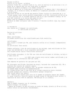 Resumen wildfire
Archivo no se conoce > wildfire
¿Conozco firma? No, y conozco hash no va, sino se analiza si es malicioso o