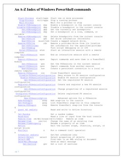 An A-Z Index of Windows PowerShell commands 
 
 pg. 5 
   Start-Process  start/saps  Start one or more processes 
    Stop-Pr