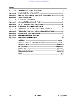 Contents 
Appendix I 
CONTRACTORS ON THE BATTLEFIELD.........................................................I-1 
Appendix J