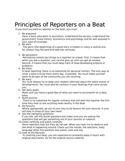 Understanding Beat Reporting in Journalism | PDF | Journalism | Speaker ...