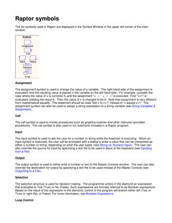 Raptor Flowchart Symbols Explained | PDF | Control Flow | Command Line ...