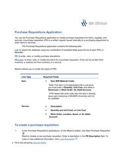 Purchase Requisitions Application
You use the Purchase Requisitions application to create purchase requisitions for items, su