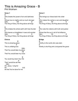 This is Amazing Grace - B 
Phil Wickham 
 
Verse 1 
B 
Who breaks the power of sin and darkness 
E 
Whose love is mighty and