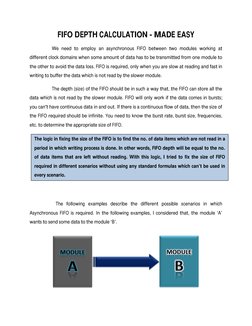 FIFO Depth Calculation Simplified | PDF | Data Buffer | Frequency