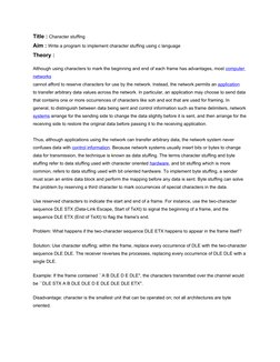 C Program for Character Stuffing | PDF | Computer Network | Bit