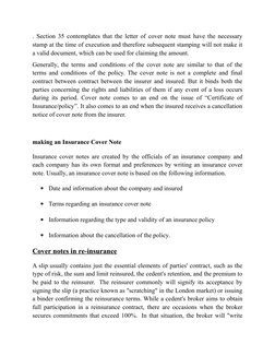 Understanding Insurance Cover Notes | PDF | Reinsurance | Insurance