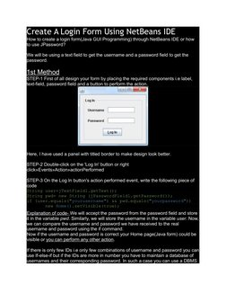 Java Login Form Creation in NetBeans | PDF | User (Computing) | Net Beans