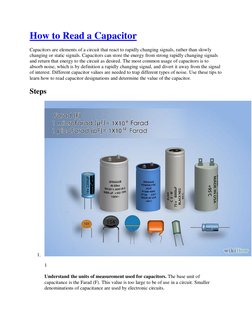 How to Read Capacitor Values | PDF | Capacitance | Capacitor